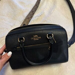 Coach Black Crossbody Bag with Gold Accents